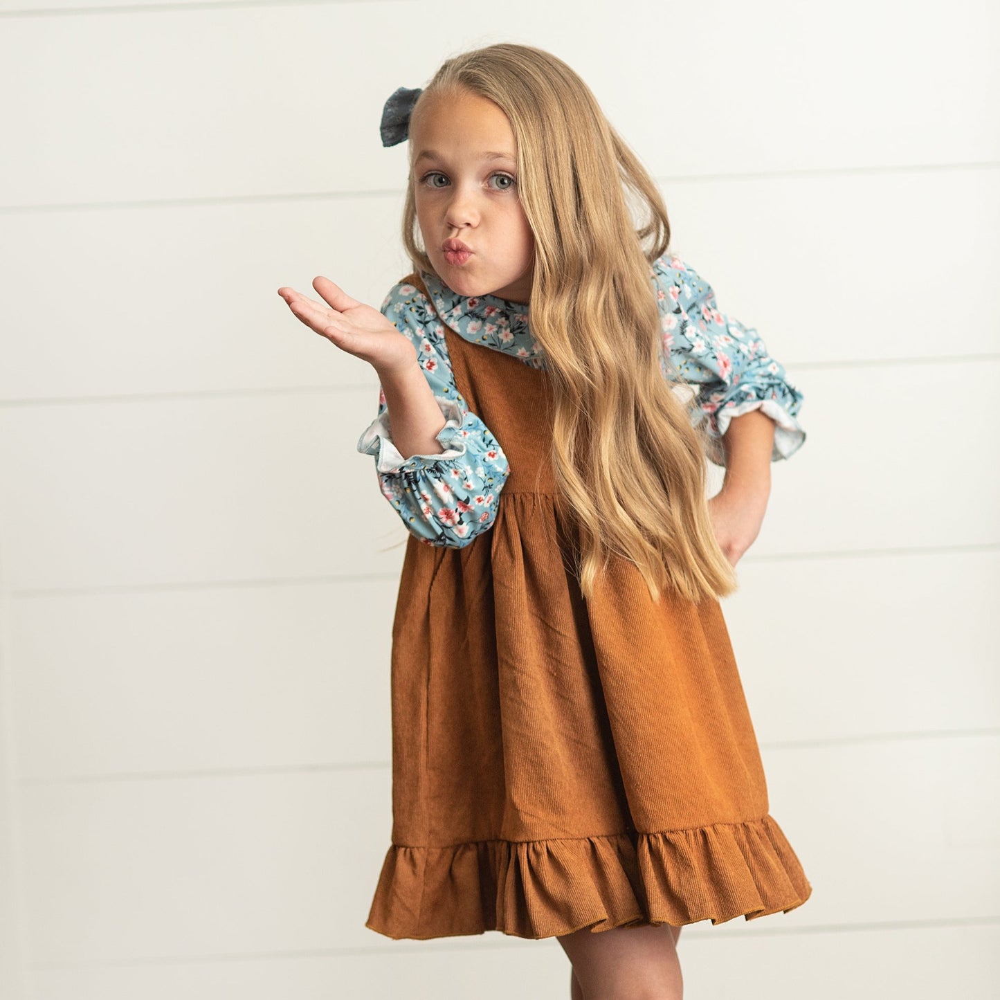 Smocked Corduroy Jumper Set
