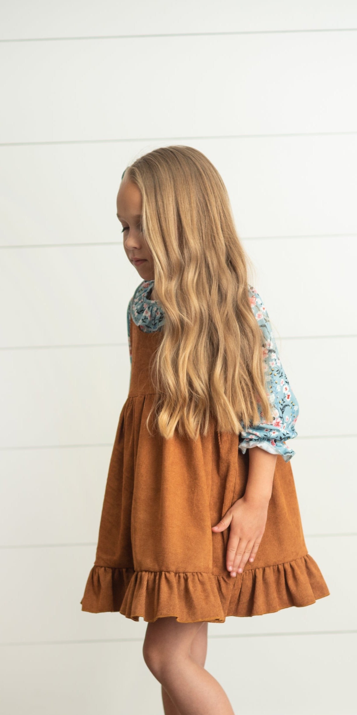 Smocked Corduroy Jumper Set