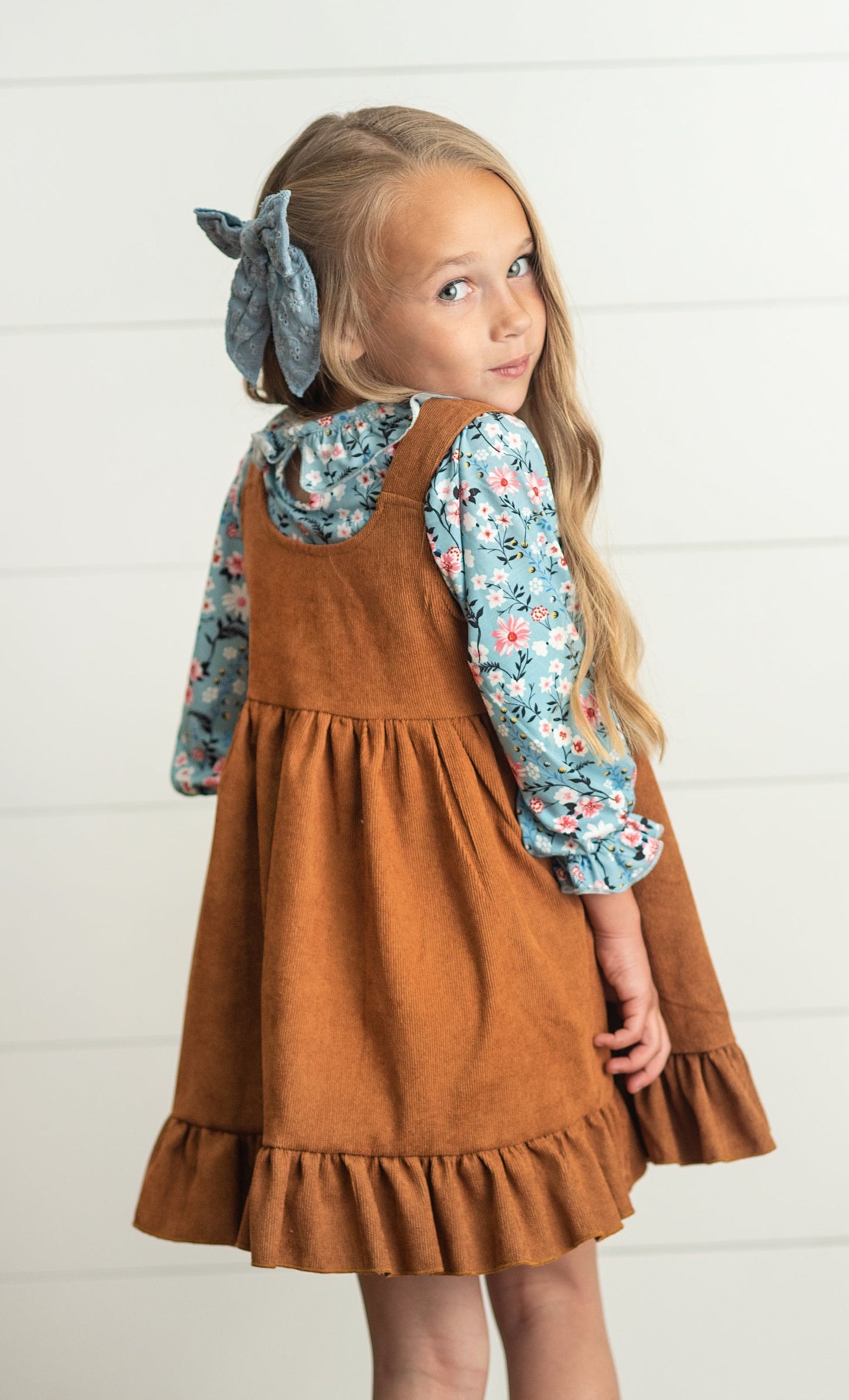 Smocked Corduroy Jumper Set