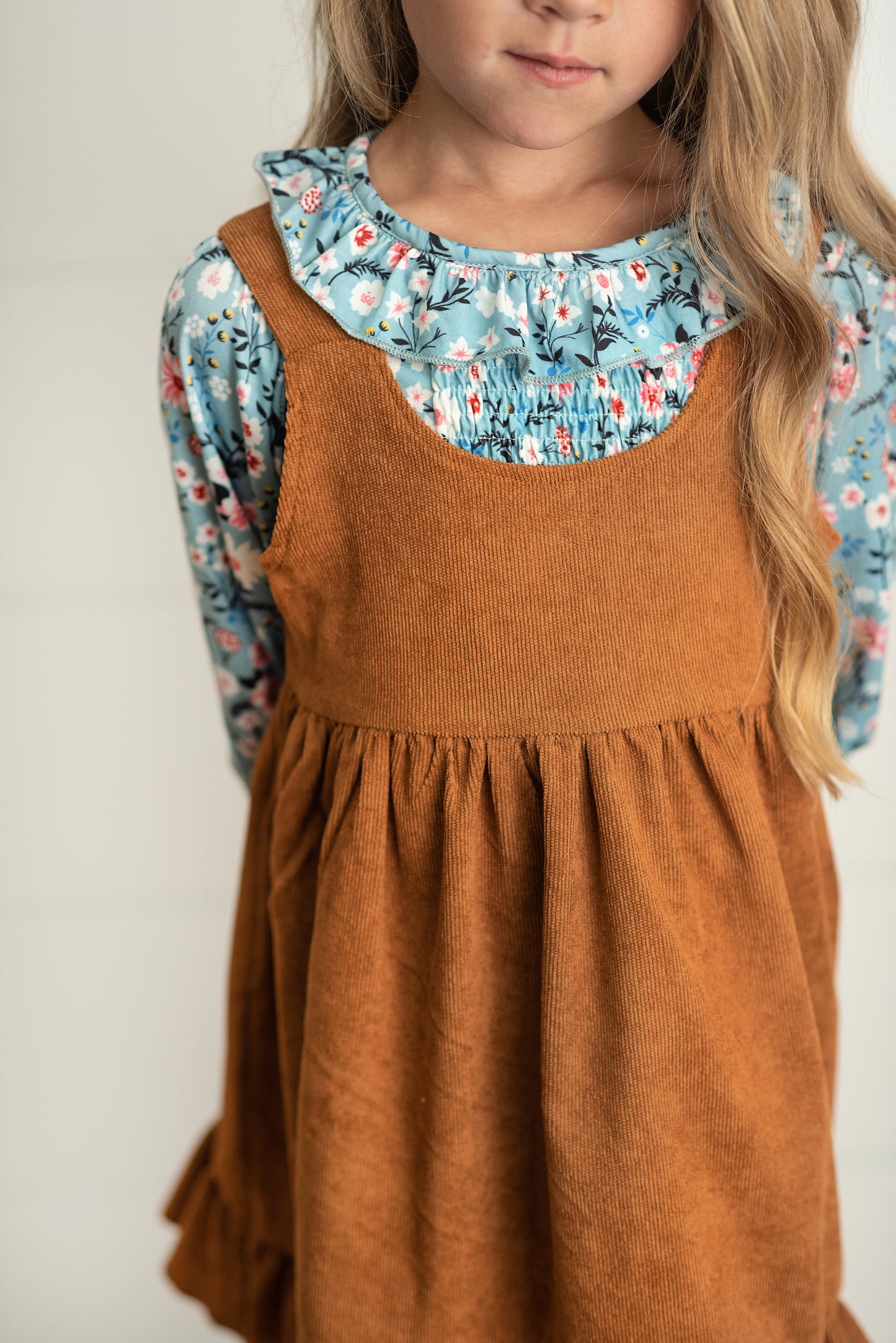 Smocked Corduroy Jumper Set