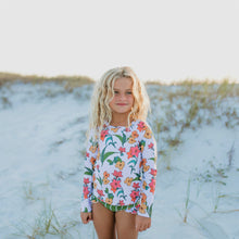 Load image into Gallery viewer, L.S. Moss Stripe Rash Guard Swimsuit
