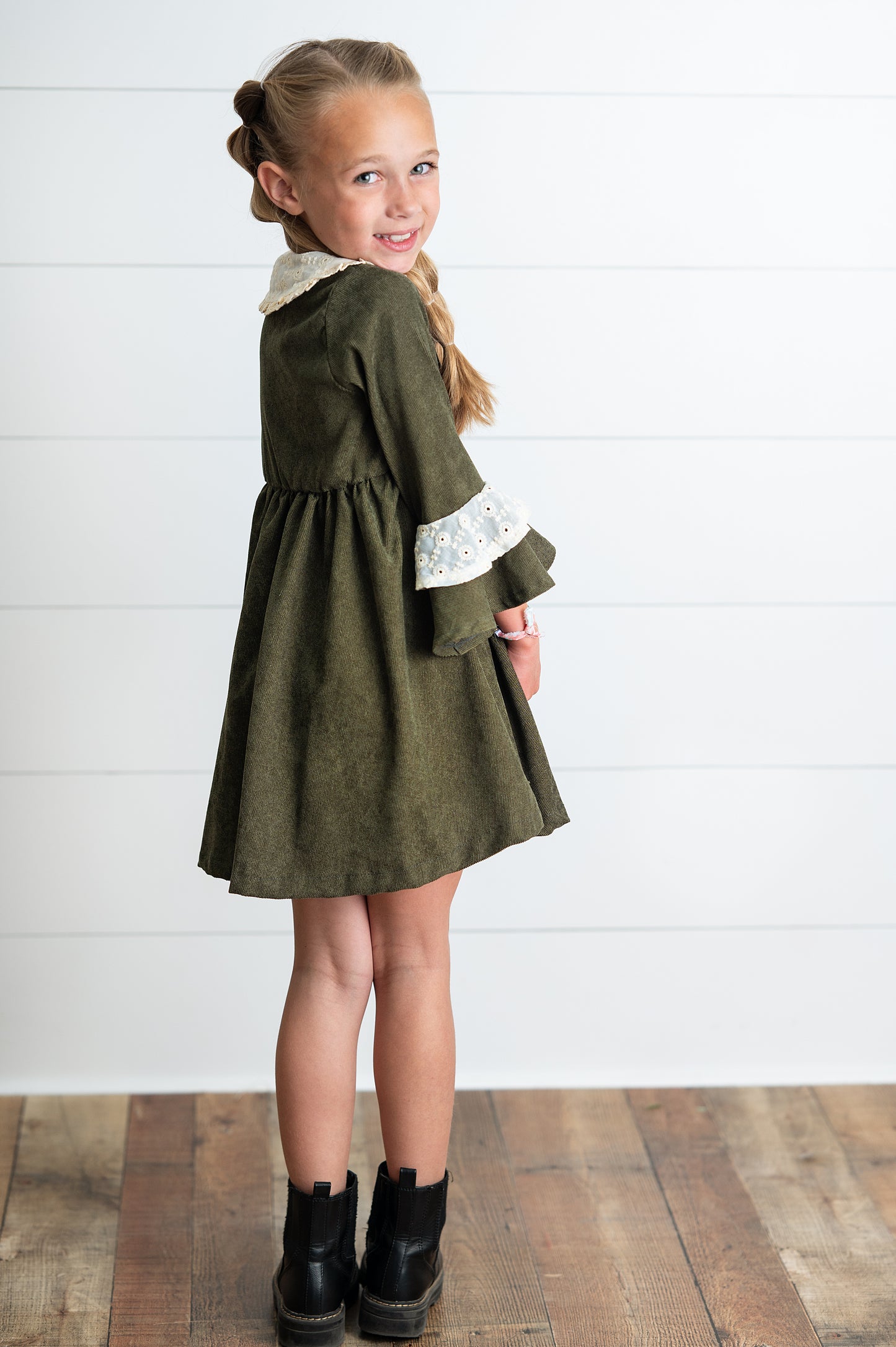 Green Corduroy Dress