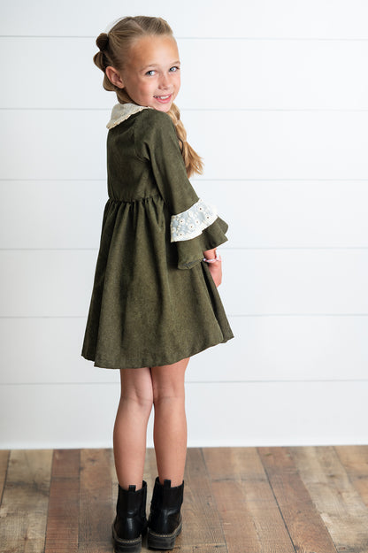 Green Corduroy Dress