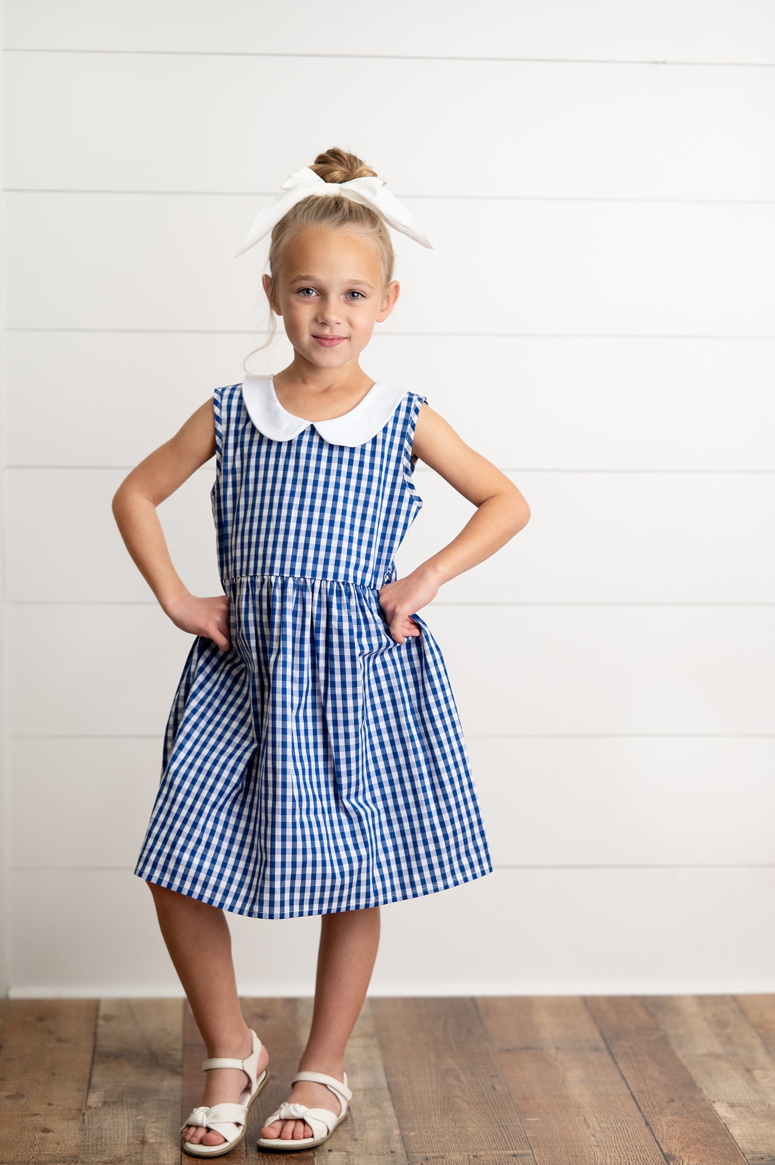 Navy Check Dress – Wren and James