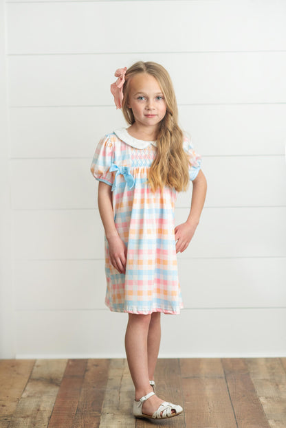 Pastel Smocked Dress