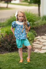 Load image into Gallery viewer, Smocked Teal Set

