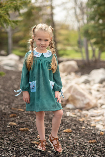 Teal Cord Dress