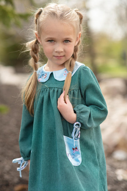 Teal Cord Dress