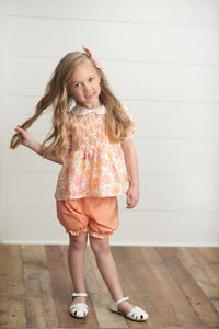 Floral Smocked Bloomer Set
