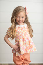 Load image into Gallery viewer, Floral Smocked Bloomer Set
